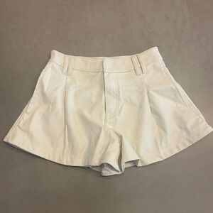 Free People Free Reign Vegan Leather Shorts - Cream